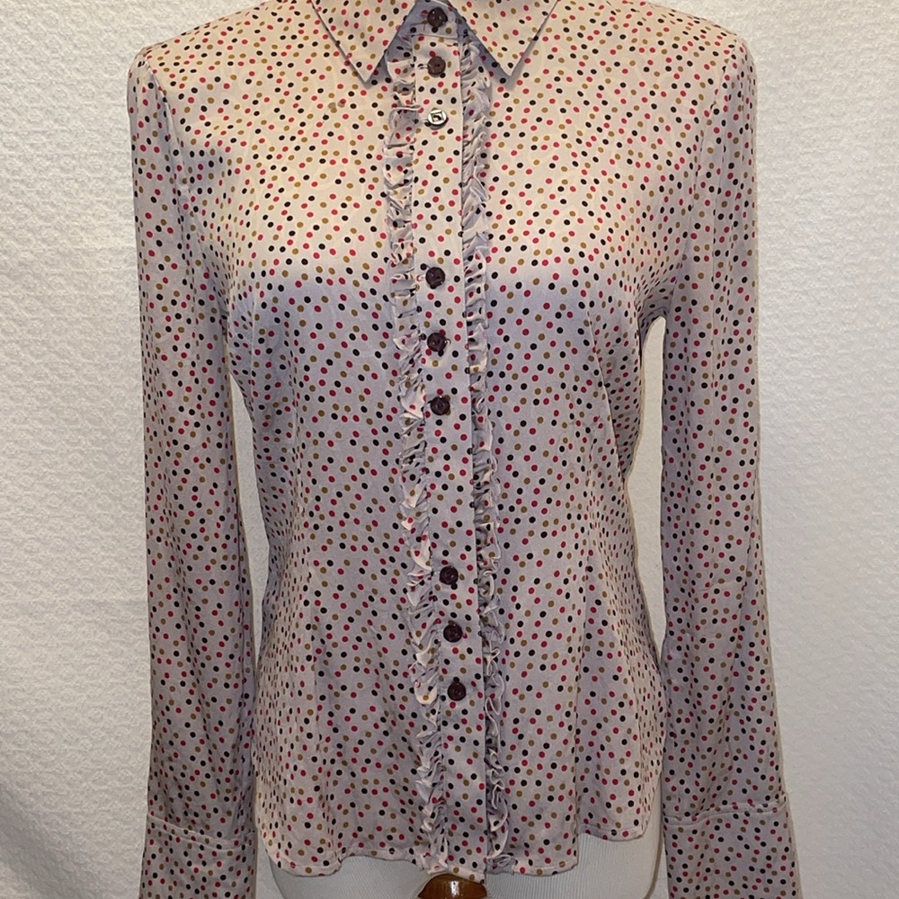 Original Penguin Polka Dot Blouse Size 8